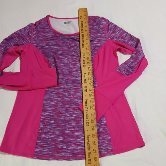 Lands End Sport LS Rash Guard swim shirt Sz S (6-8) pink athletic top - Picture 6 of 10